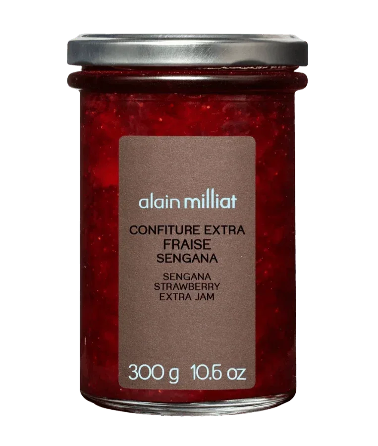 Alain Milliat Sengana strawberry extra jam, artisan French confiture, premium quality, produced in France