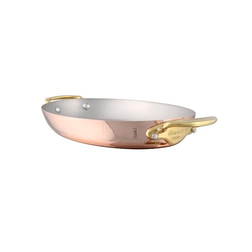 Mauviel 1830 M'Heritage M'150 B Copper Oval Gratin Pan With Brass Handles