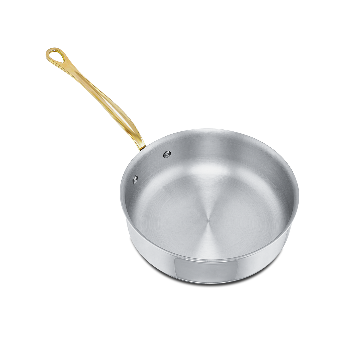 Mauviel 1830 M'COOK B 5-Ply Saute Pan With Brass Handle