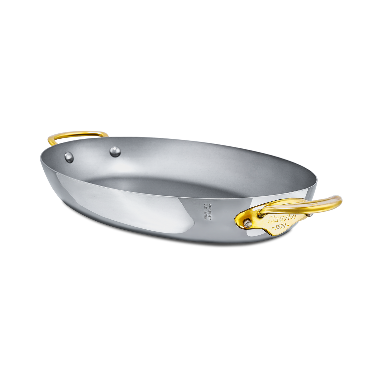 Mauviel 1830 M'COOK B 5-Ply Oval Pan With Brass Handles