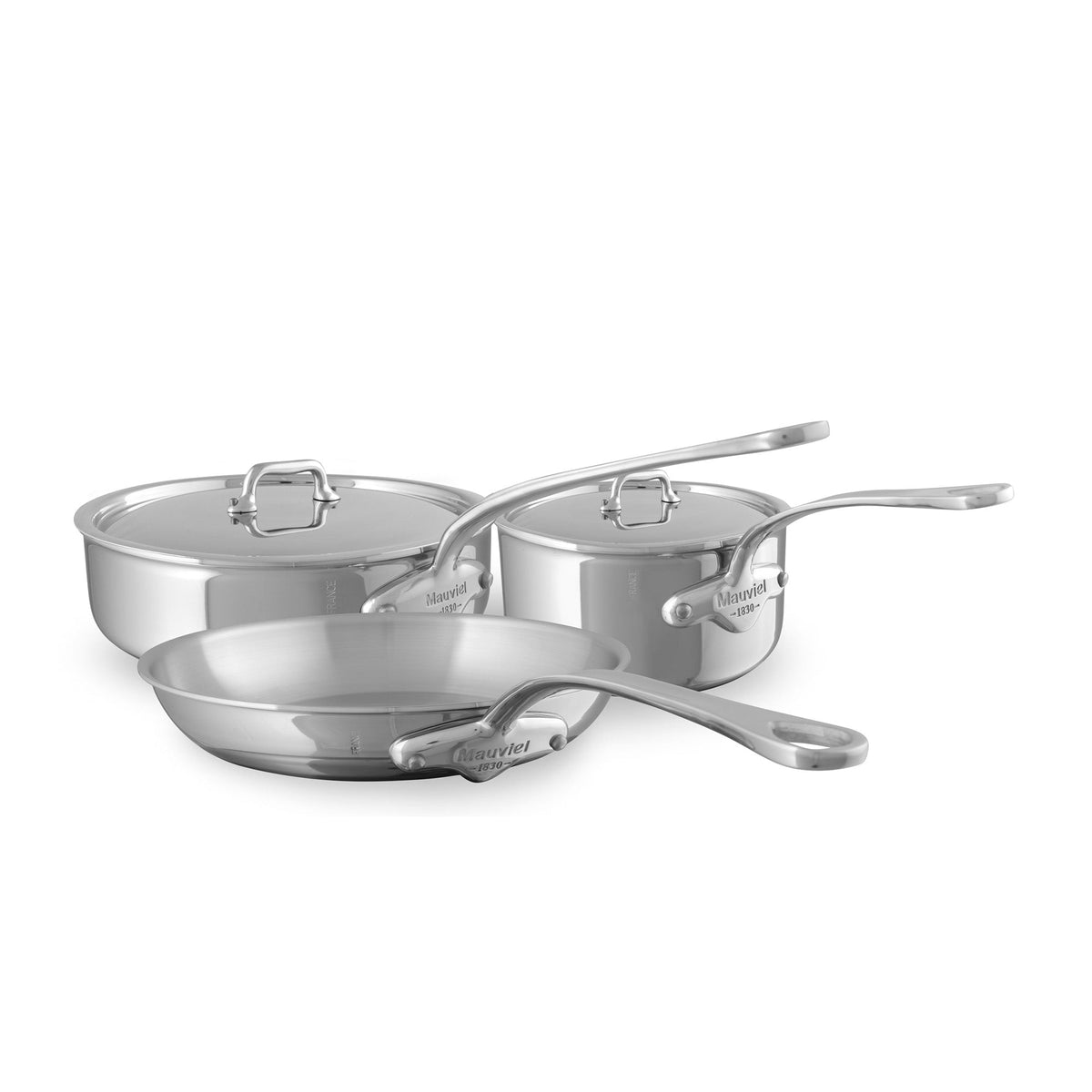 Mauviel 1830 M'URBAN 4 Tri-Ply 5-Piece Cookware Set With Cast Stainless Steel Handles