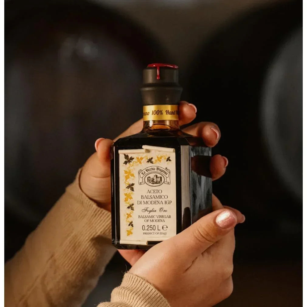 Premium Balsamic Vinegar of Modena IGP, artisan-made, 100% handcrafted, small-batch, Italian gourmet condiment
