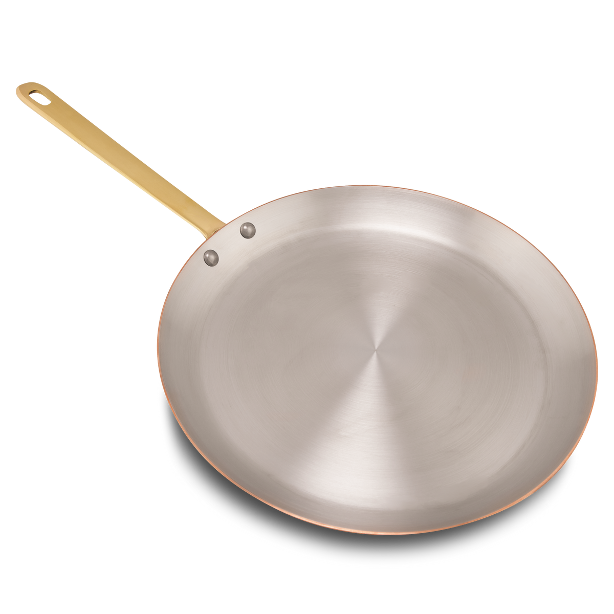 Mauviel 1830 M'Heritage M'150 B Copper Crepe Pan With Brass Handle, 11.8-In