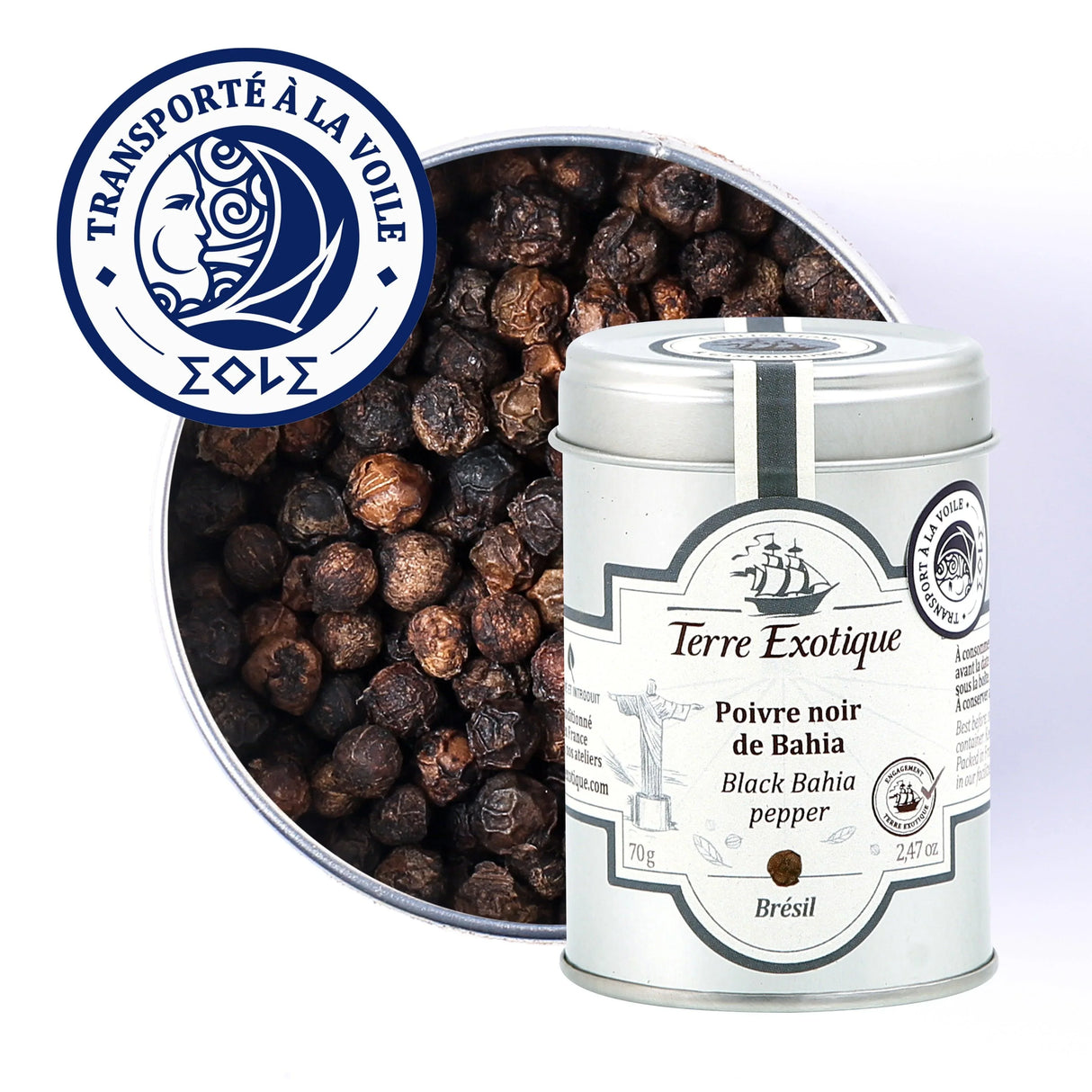 Bahia Pepper Black by Terre Exotique (2.5 oz) | Additive-Free | From Brazil - The French Pantry