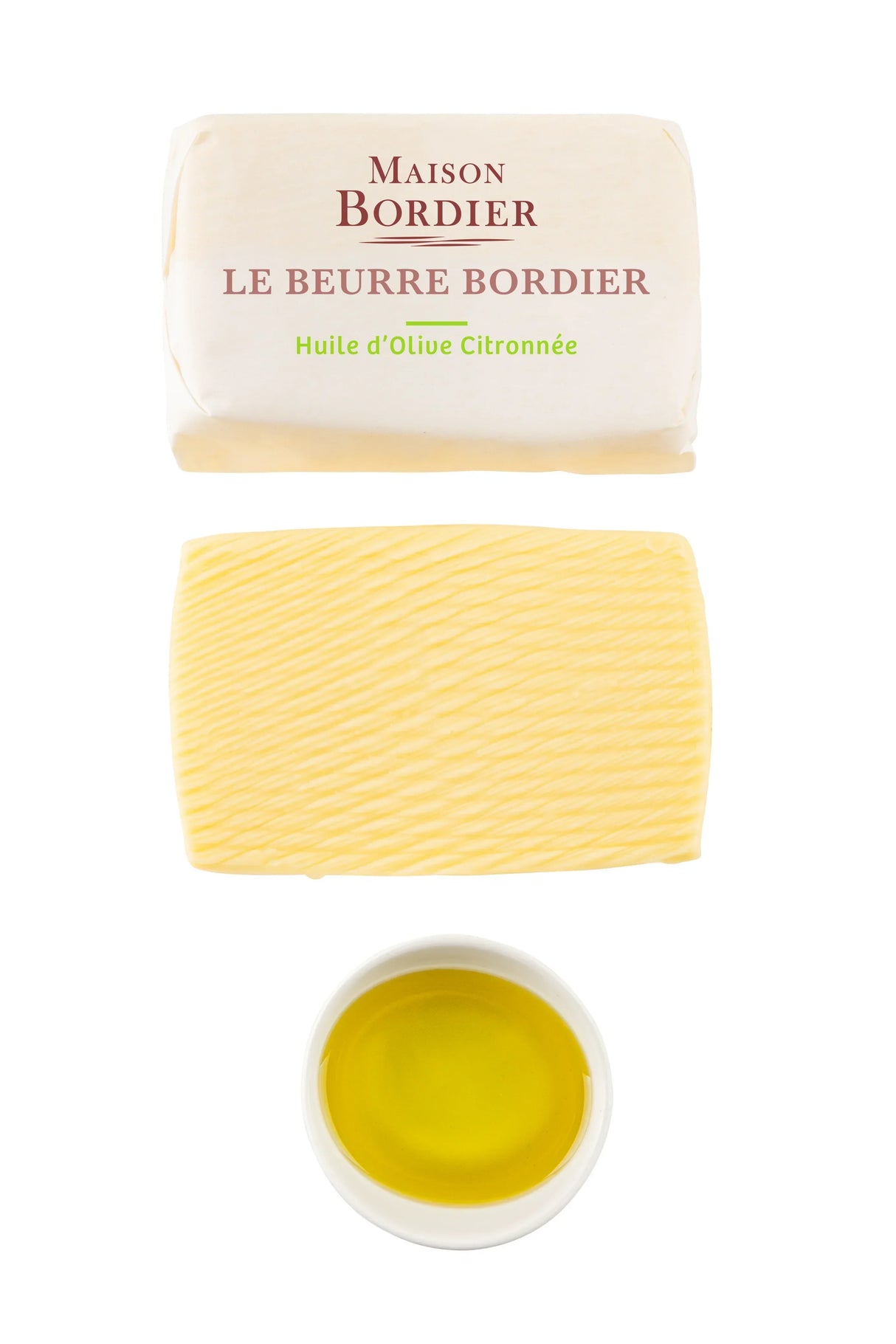 Maison Bordier lemon olive oil butter, artisan French butter with citrus-infused oil, premium quality
