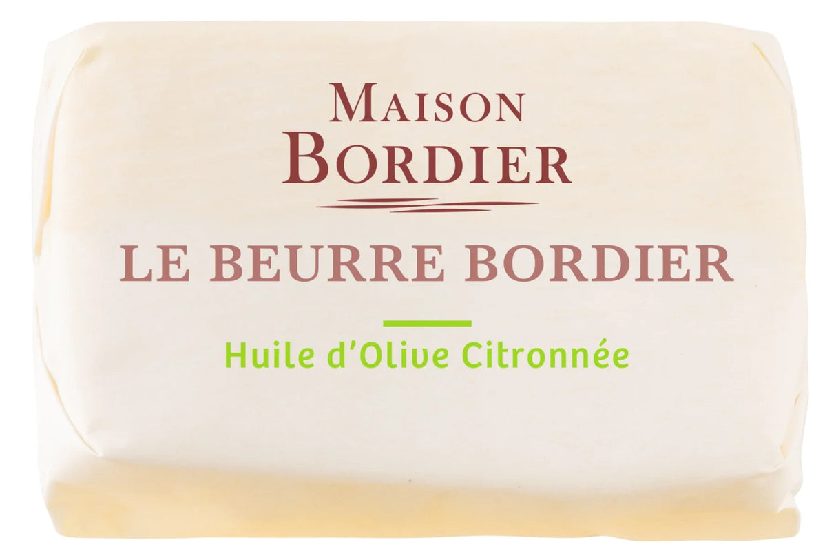 Churned Lemon-Olive Oil Butter by Bordier (4.4 oz) | Hand-made, Grass Fed | Imported from France - The French Pantry