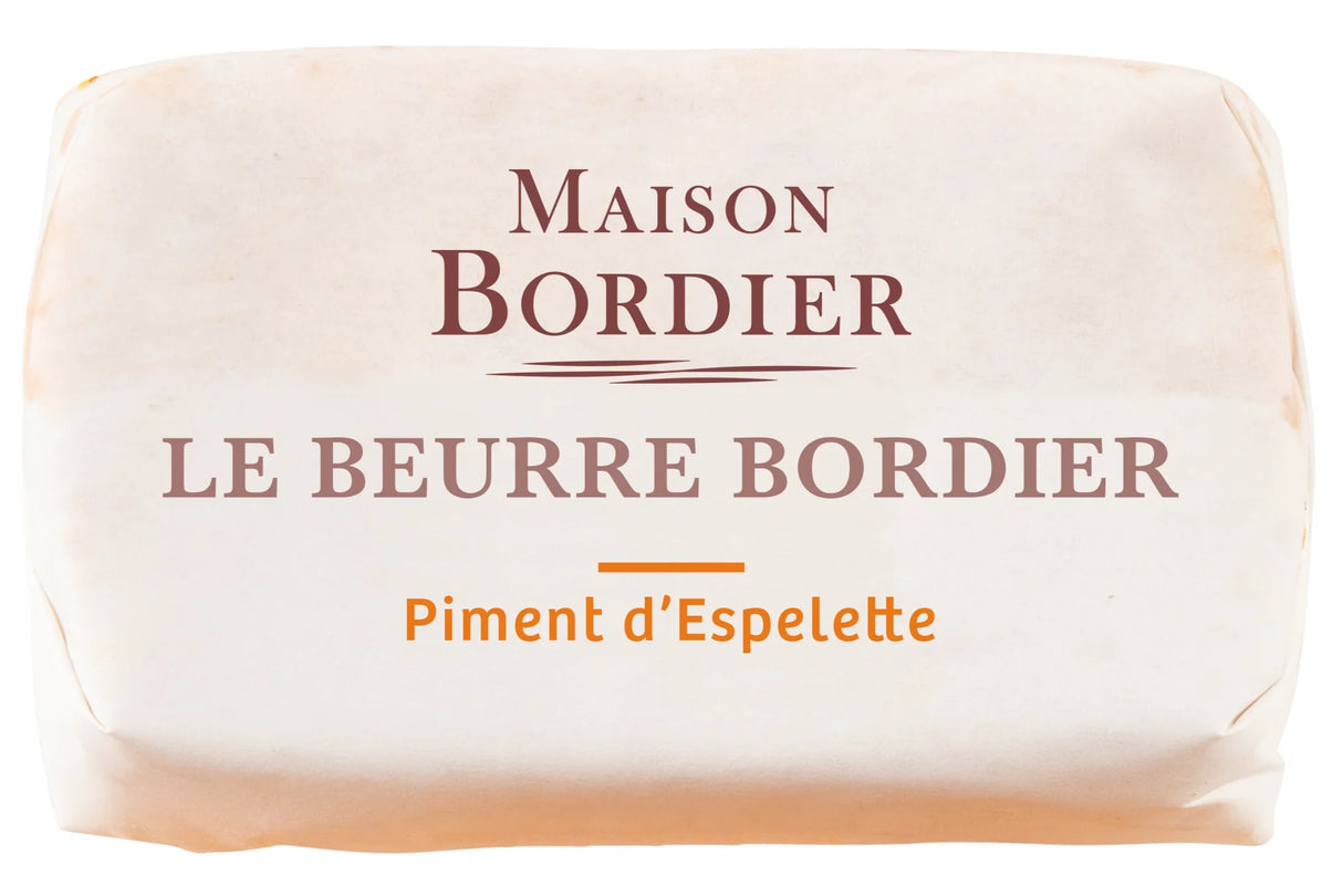 Churned Espelette Pepper Butter by Bordier (4.4 oz) | Hand-made, Grass Fed | Imported from France - The French Pantry