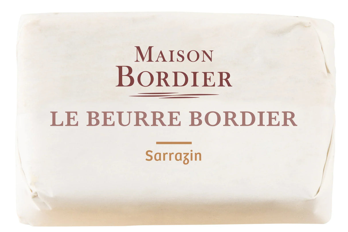 Maison Bordier Sarrasin French butter wrapped in cream paper, artisan-made and premium quality