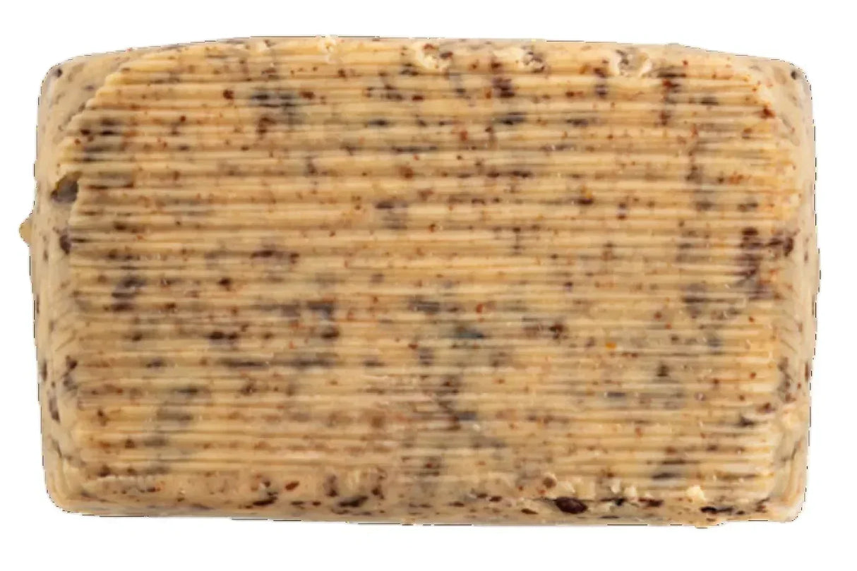 Artisan French butter with visible specks, grass-fed, non-GMO, no preservatives, clean-label, premium quality
