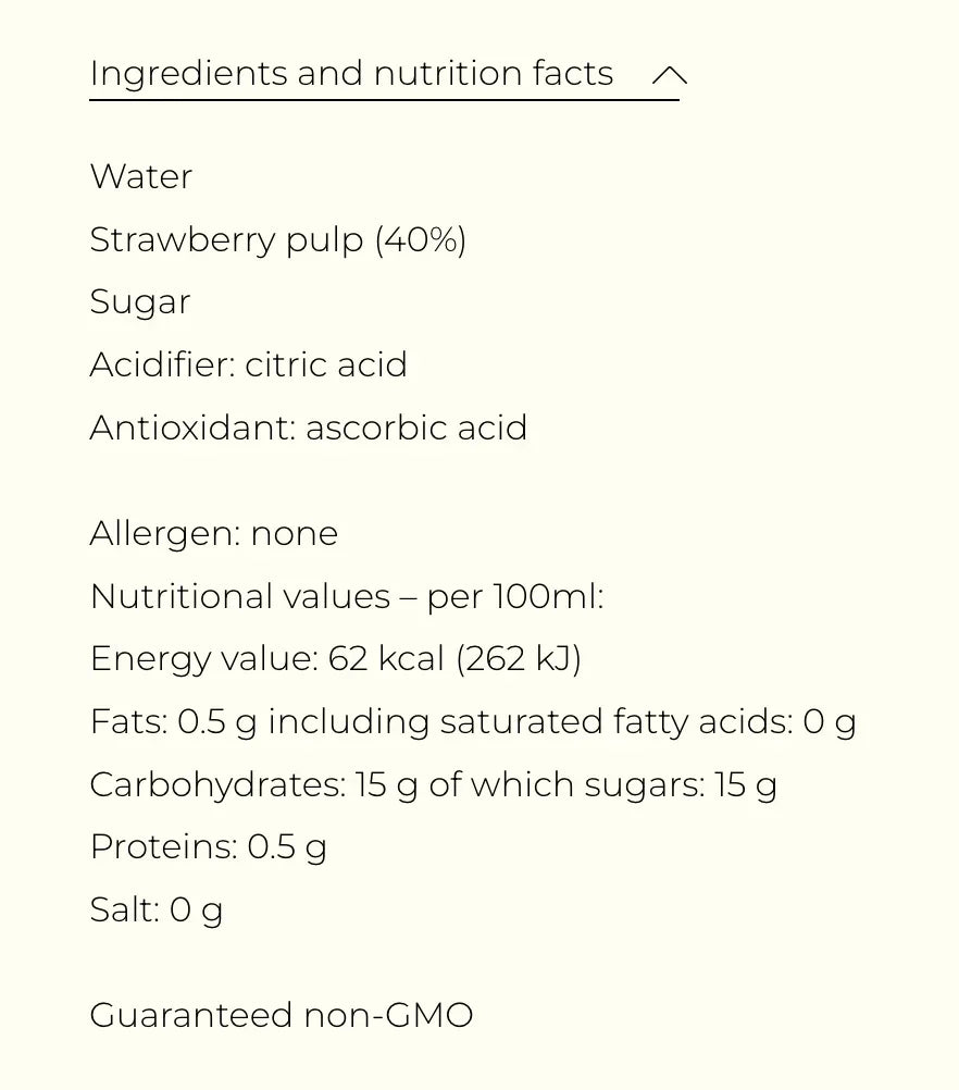 Sengana Strawberry Nectar by Alain Milliat, 6.7 fl oz | GMO-Free | Imported from France - The French Pantry
