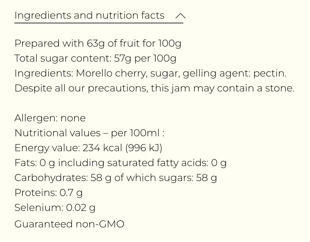 Morello Cherry "Griotte" Extra Jam by Alain Milliat, 10.6 oz (300g) | GMO-Free | Imported from France - The French Pantry