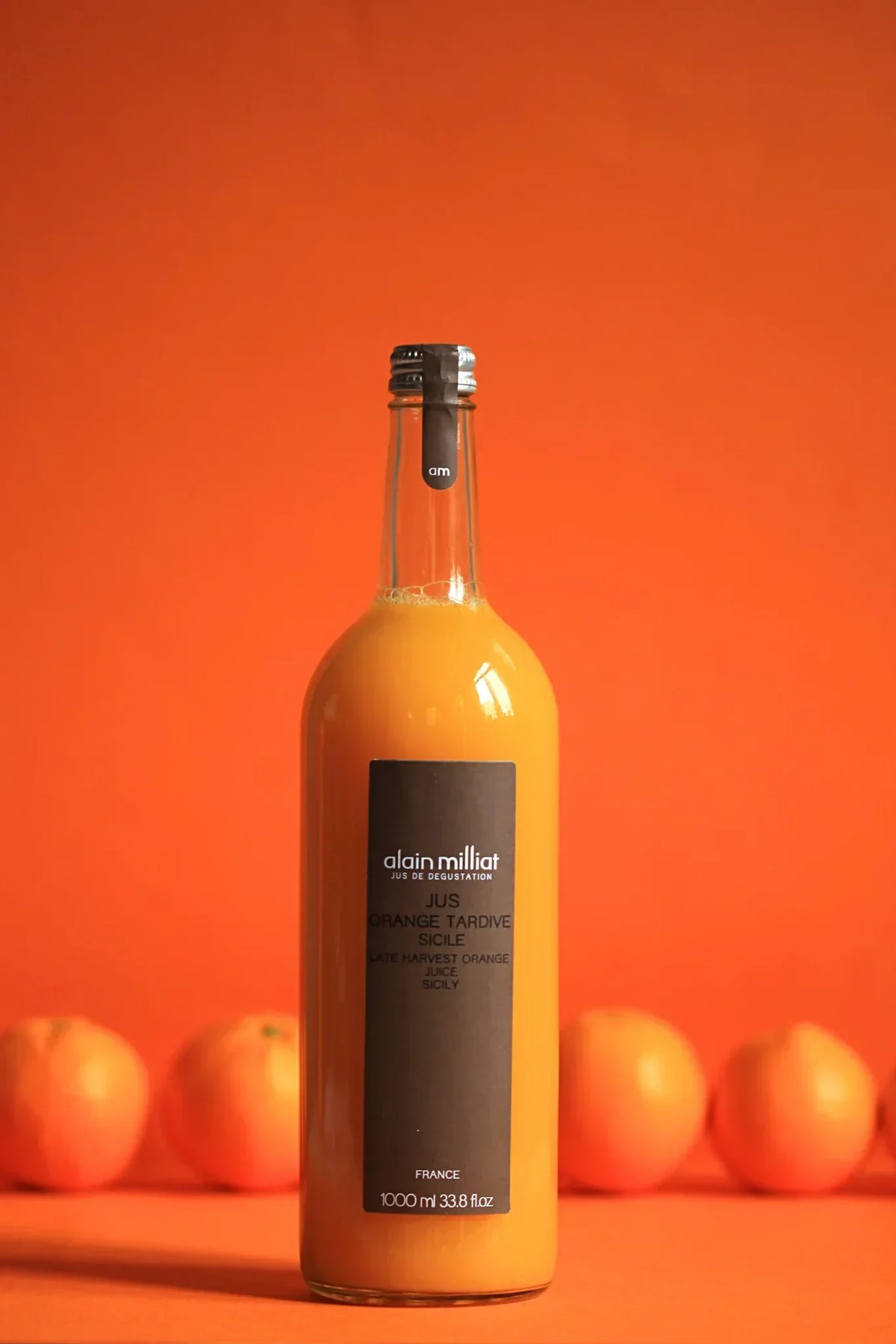 Alain Milliat Late Harvest Orange Juice from Sicily, 1000ml, premium French artisanal beverage