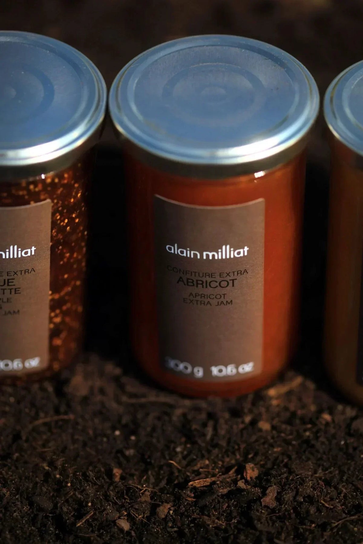 Alain Milliat apricot extra jam in glass jars, artisan-made, premium French preserves