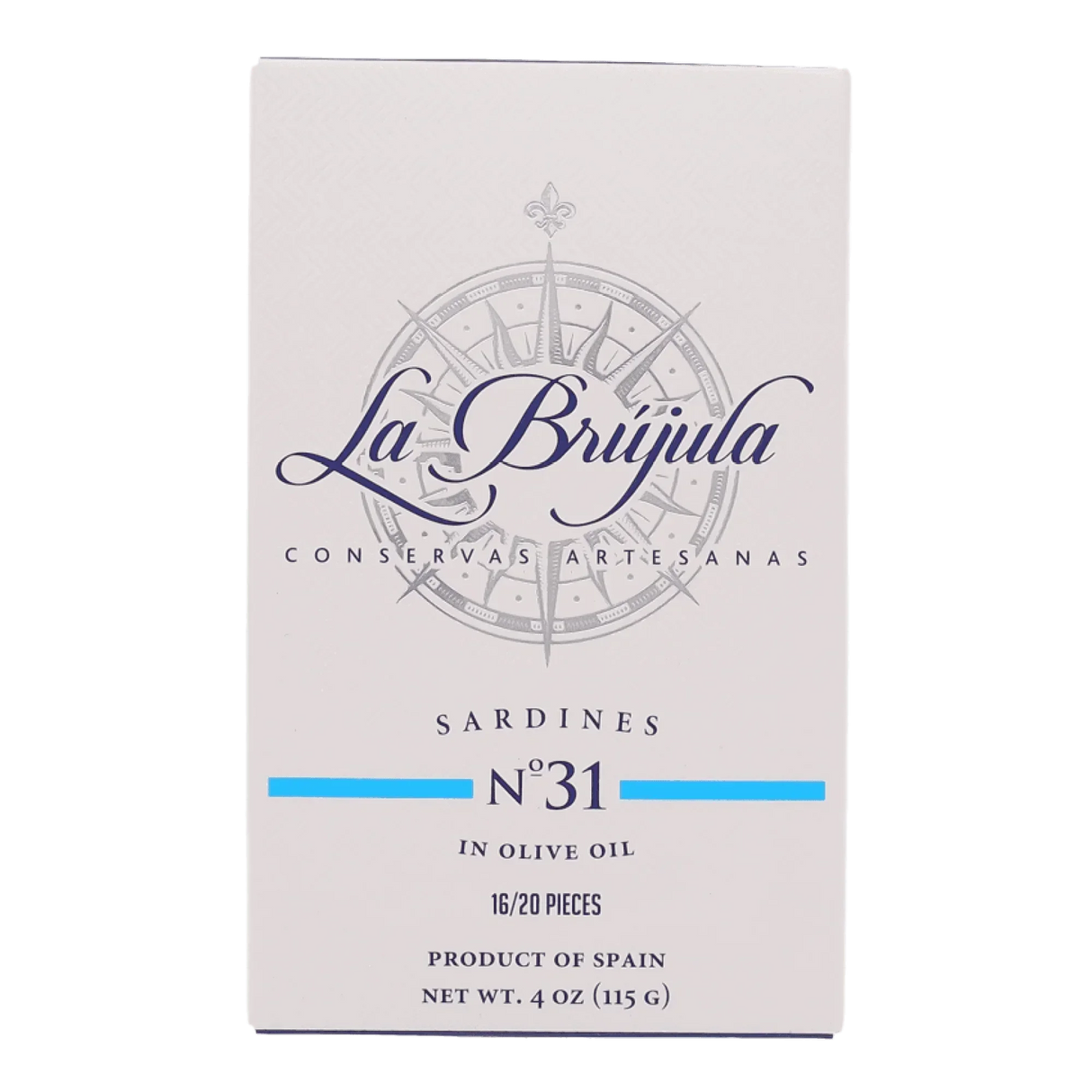 La Brujula artisan sardines in olive oil, No. 31, 16/20 pieces, Spanish product, premium quality