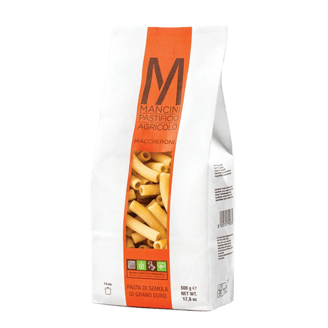 Maccheroni Pasta by Mancini Pastificio Agricolo (17.6 oz) | Semolina and water only | Imported from Italy - The French Pantry