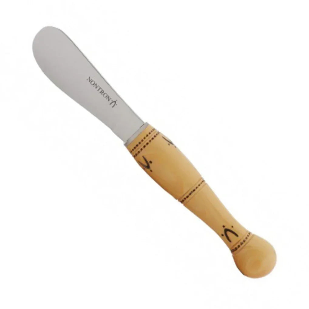 Nontron butter knife with wooden handle, artisan-made for premium French butter spreading