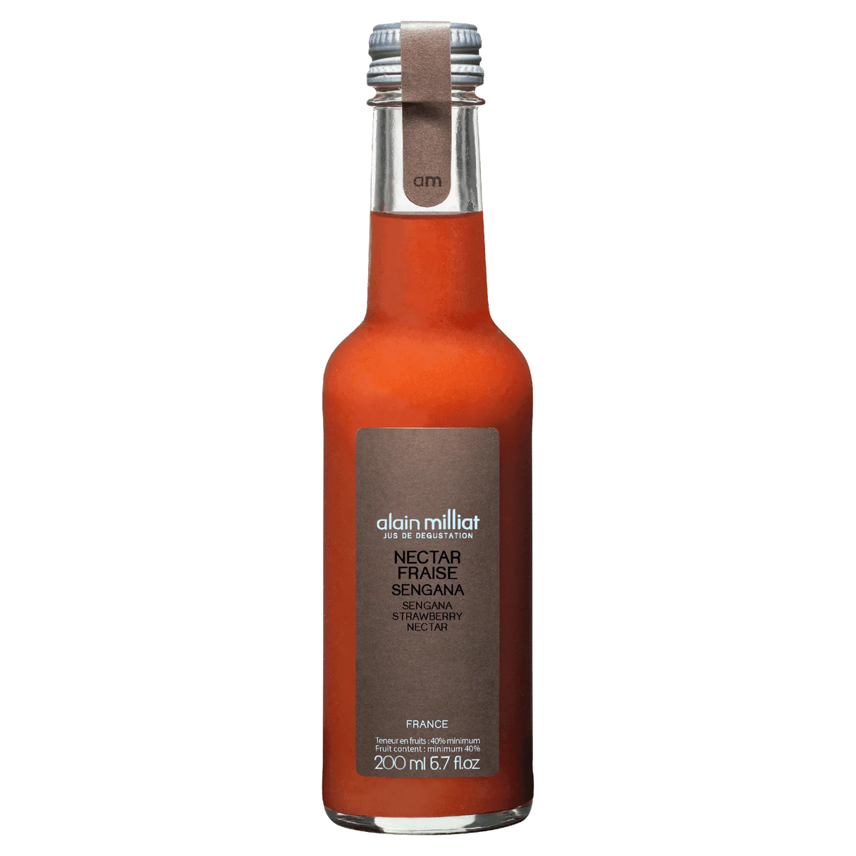 Alain Milliat strawberry nectar, 200ml French premium fruit juice, artisan-made, 40% fruit content