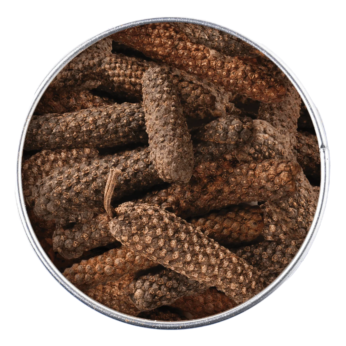 Terre Exotique long Java pepper in a tin, gourmet spice from Indonesia
