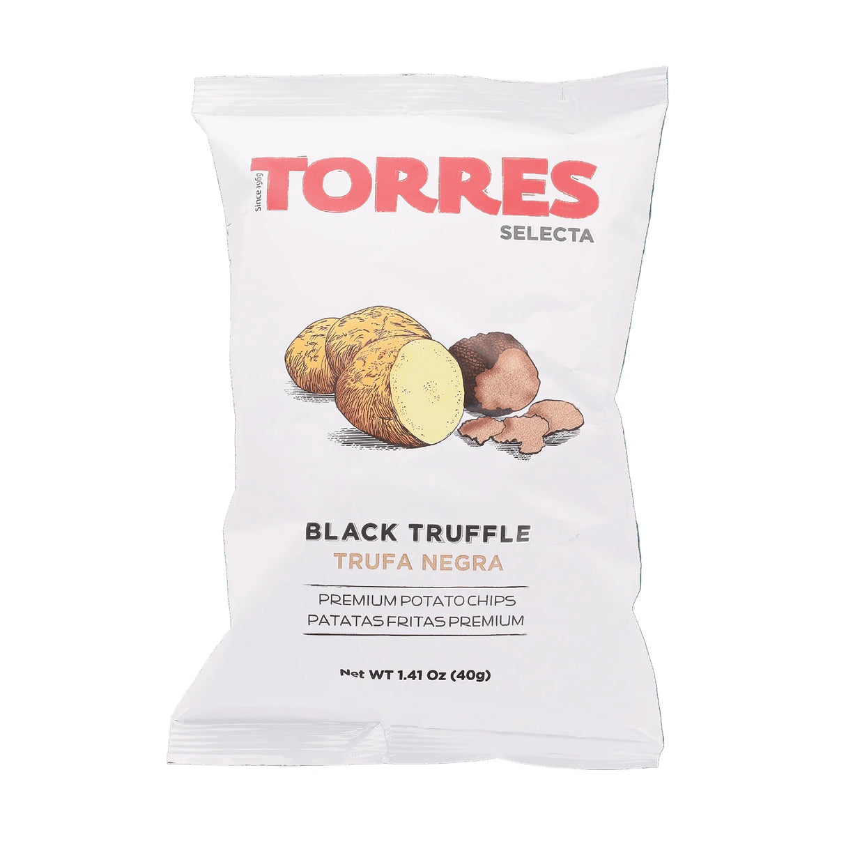 Black Truffle Potato Chips by Torres (1.8 oz) | Additive-Free | Imported from Spain - The French Pantry