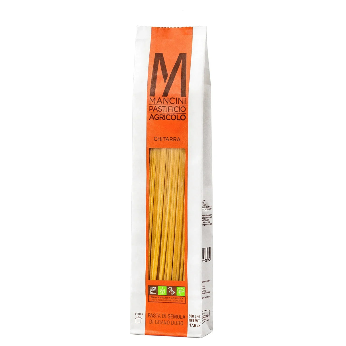 Mancini Chitarra pasta, artisan semolina spaghetti, 500g, premium Italian pasta for gourmet cooking