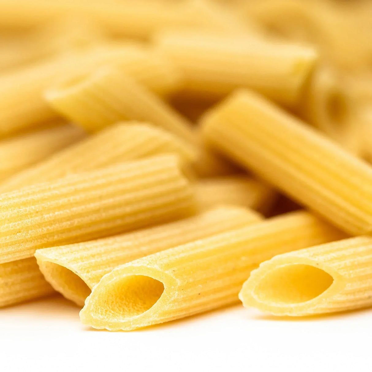 Premium penne pasta, artisan-made, all-natural, high-protein, clean-label, small-batch