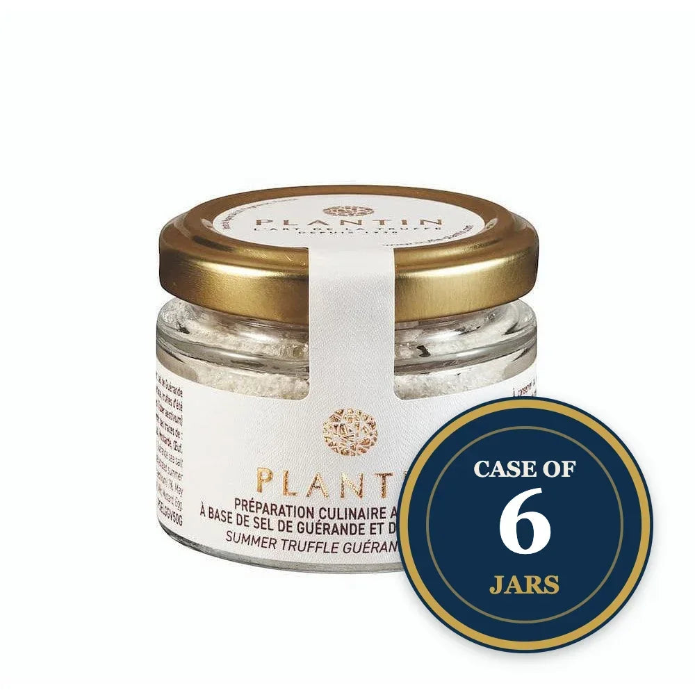 Plantin Summer Truffle Guérande Salt, artisan culinary preparation, case of 6 jars, premium French gourmet