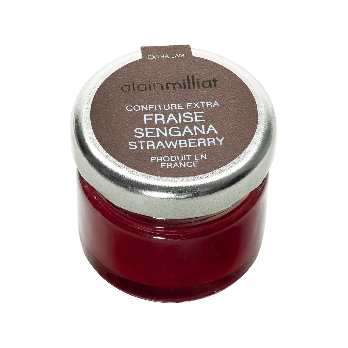 Alain Milliat strawberry jam, artisan French extra confiture in glass jar