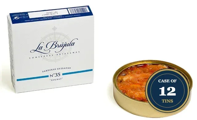 Case of 12 artisan sardines in olive oil, premium quality, non-GMO, gluten-free