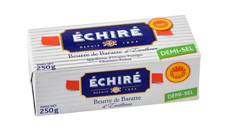 Échiré demi-sel barrel-churned AOP butter, 250 g block
