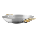Mauviel 1830 M'COOK B 5-Ply Round Gratin Pan With Brass Handles