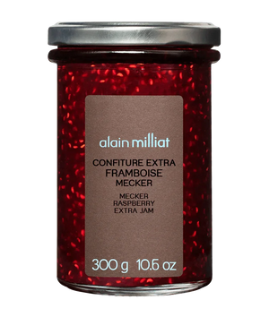 Mecker Raspberry Extra Jam by Alain Milliat, 10.6 oz (300g) | GMO-Free | Imported from France