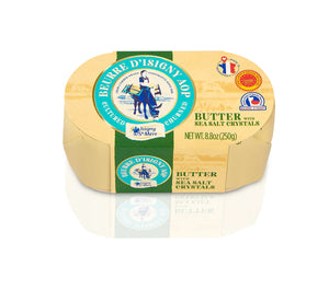 Salted Churned Isigny Butter by Isigny Ste-Mere (8.8 oz) | Additive-Free | Imported from France