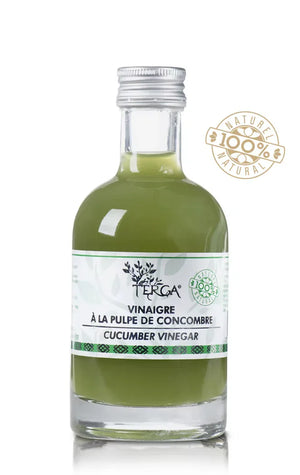 Cucumber Vinegar by Terga (6.8 fl oz) | 100% Natural | Imported from France