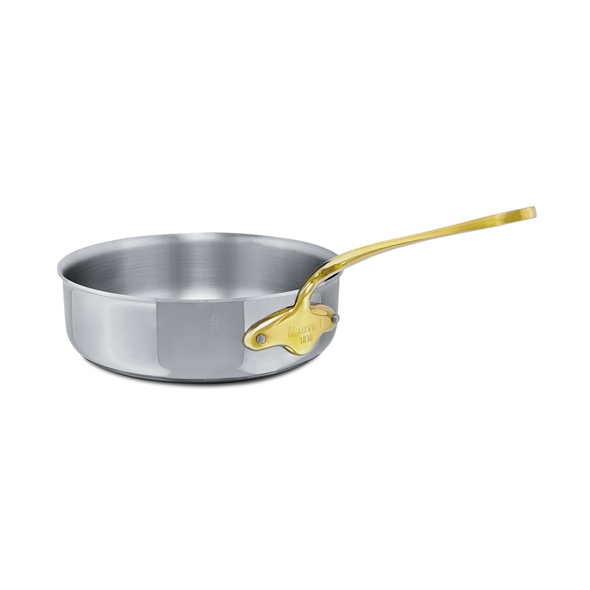 Mauviel 1830 M'COOK B 5-Ply Saute Pan With Brass Handle