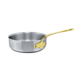 Mauviel 1830 M'COOK B 5-Ply Saute Pan With Brass Handle