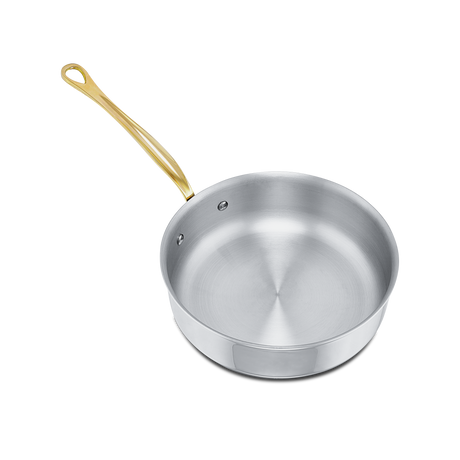 Mauviel 1830 M'COOK B 5-Ply Saute Pan With Brass Handle