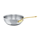 Mauviel 1830 M'COOK B 5-Ply Chef Pan With Lid, Brass Handle