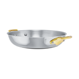 Mauviel 1830 M'COOK B 5-Ply Round Gratin Pan With Brass Handles