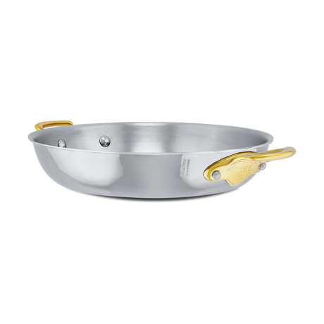 Mauviel 1830 M'COOK B 5-Ply Round Gratin Pan With Brass Handles