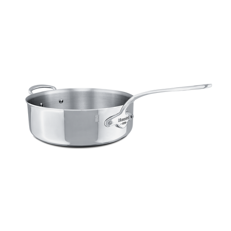 Mauviel 1830 M'COOK 5-Ply Saute Pan With Lid With Helper Handle, Cast Stainless Steel Handle, 6.2-Qt