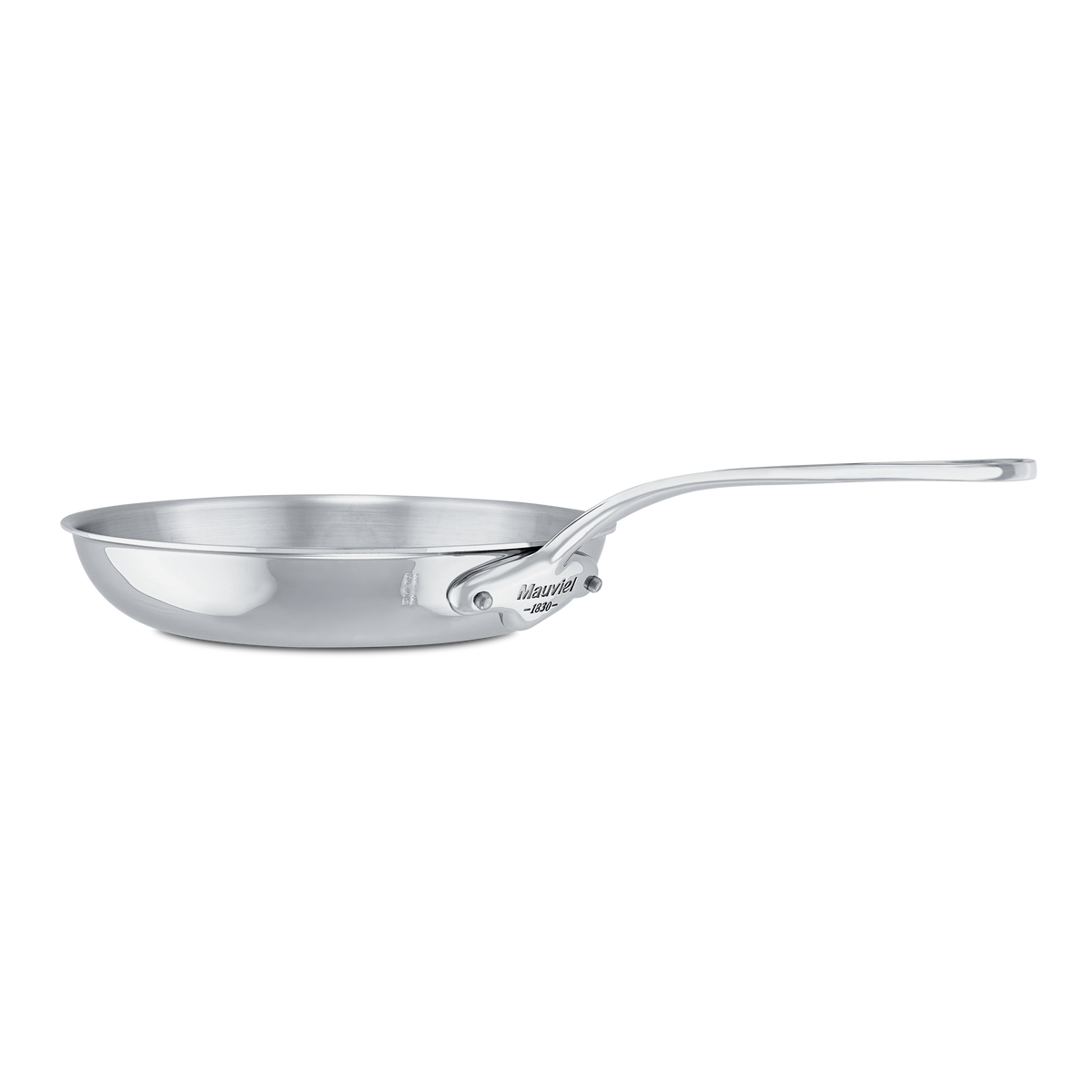 Mauviel 1830 M'COOK 5-Ply Frying Pan With Lid, Cast Stainless Steel Handle, 11-In