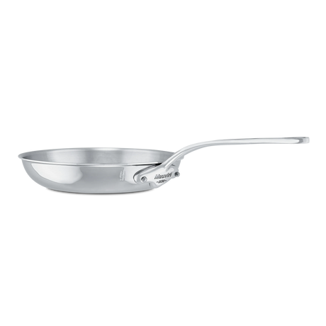 Mauviel stainless steel frying pan with long handle