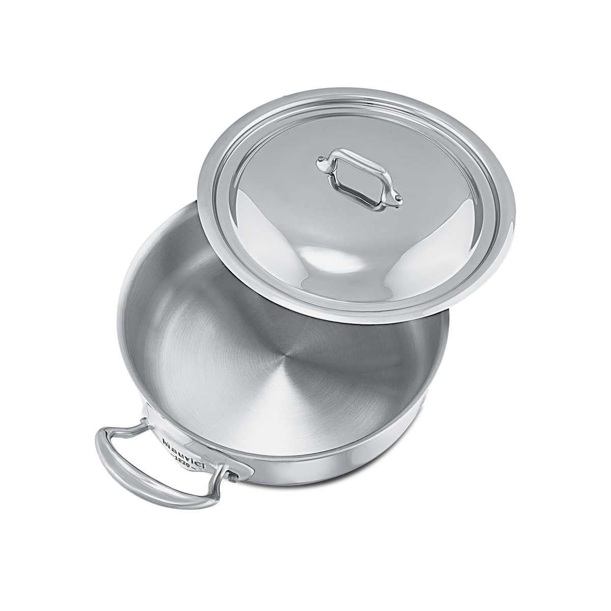 Mauviel 1830 M'COOK 5-Ply Rondeau With Lid, Cast Stainless Steel Handle