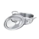 Mauviel 1830 M'COOK 5-Ply Rondeau With Lid, Cast Stainless Steel Handle