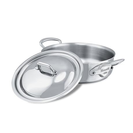 Mauviel 1830 M'COOK 5-Ply Rondeau With Lid, Cast Stainless Steel Handle