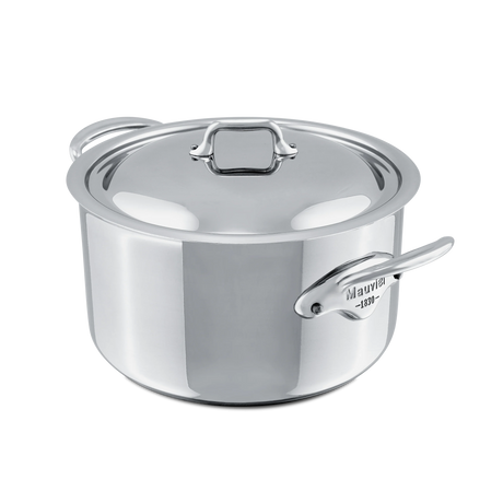 Mauviel 1830 M'COOK 5-Ply Stewpan With Lid, Cast Stainless Steel Handles