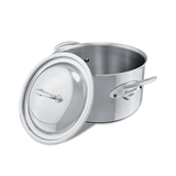 Mauviel 1830 M'COOK 5-Ply Stewpan With Lid, Cast Stainless Steel Handles