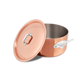 Mauviel 1830 M'3 S Copper Stewpan With Lid, Cast Stainless Steel Handles, 6.3-Qt