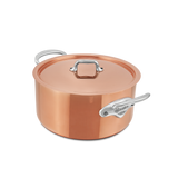 Mauviel 1830 M'3 S Copper Stewpan With Lid, Cast Stainless Steel Handles, 6.3-Qt