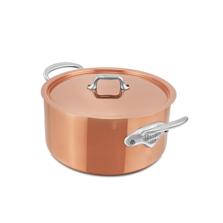 Mauviel 1830 M'3 S Copper Stewpan With Lid, Cast Stainless Steel Handles, 6.3-Qt